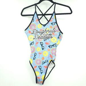 Doughnuts & Deadlifts One Piece Swimsuit XS